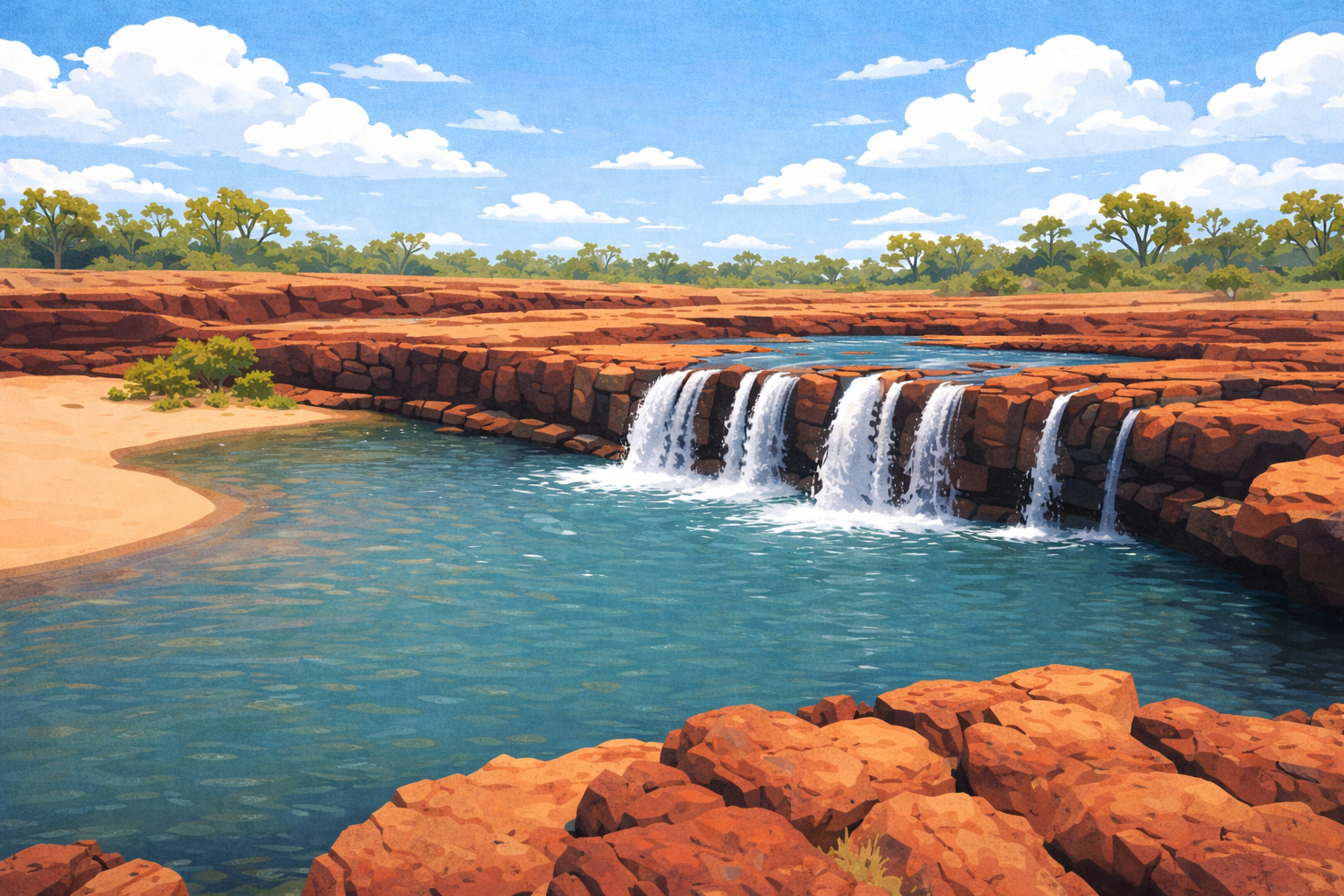 An illustration of Charters Towers.