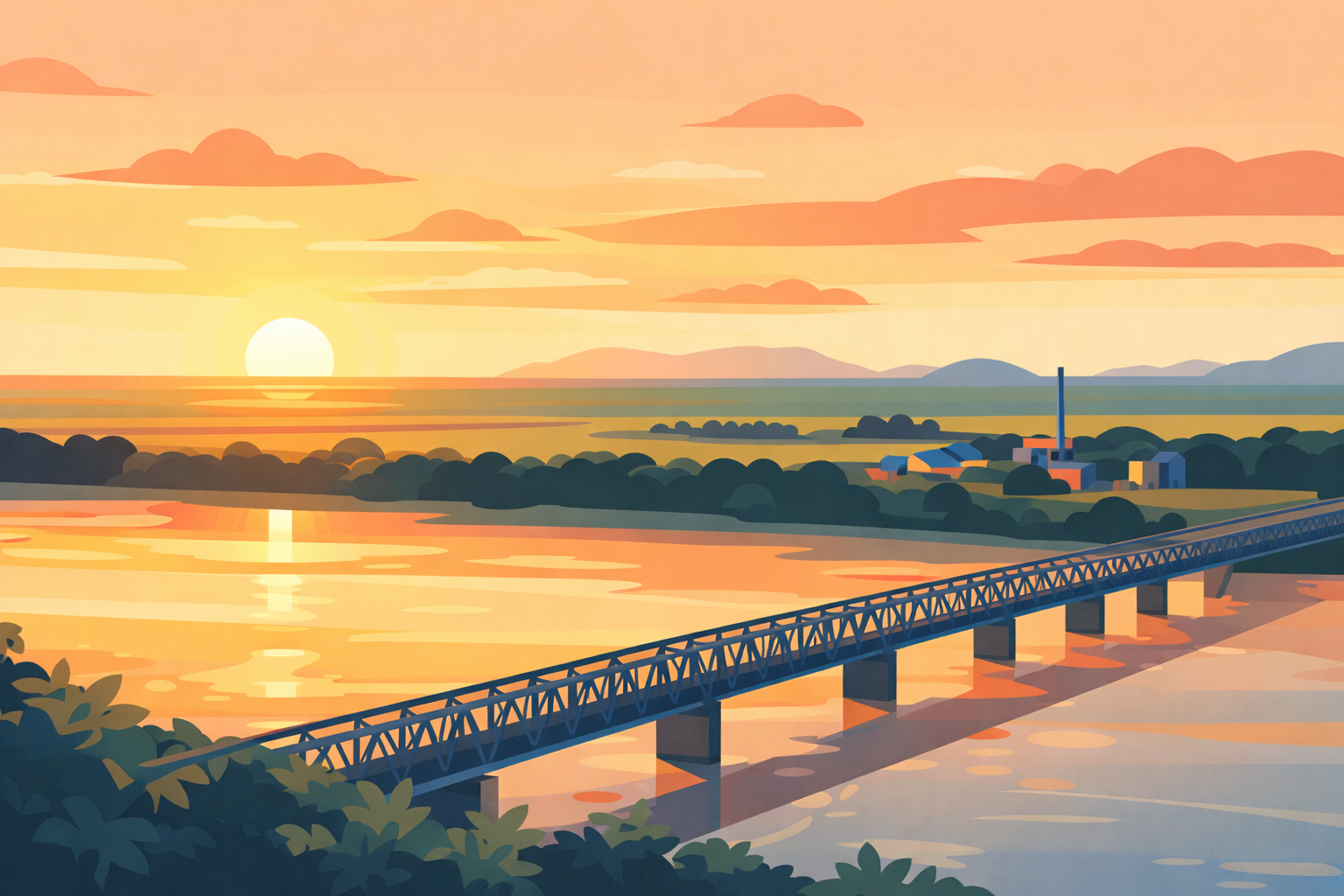 A stylised illustration of Charters Towers on Gudjal Country.